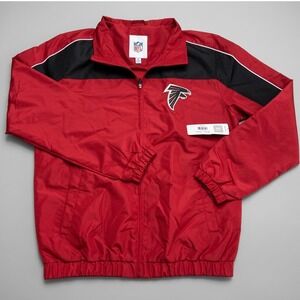 Atlanta Falcons NFL Team Apparel Full Zip Track Jacket Red Mens Medium NWT